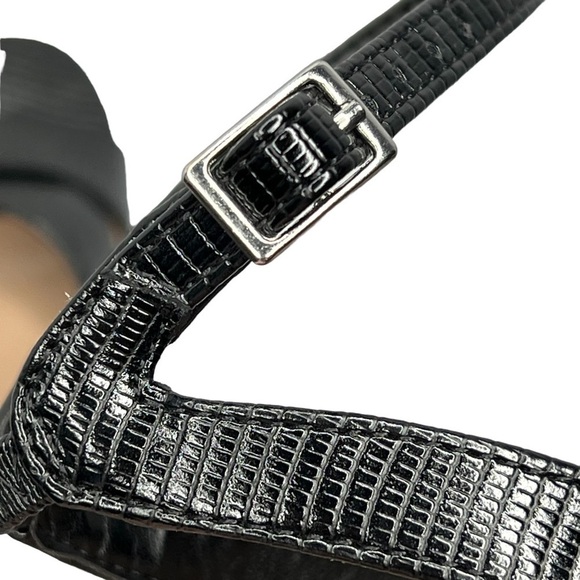 NWT BCBGeneration Black Niada Ankle Straps Platform 4" Heels Pumps Size 7.5 - Picture 9 of 16